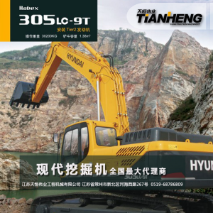 现代R305LC-9T挖掘机 大挖 挖机巨人 康明斯 江苏全区域总代理